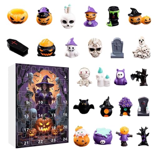 XIAOXIAOYU Horror Countdown Kalender,Sammelfiguren Grusel Deko | Kleine Gruselfiguren Für Kamin Fernsehschrank Schreibtisch von XIAOXIAOYU