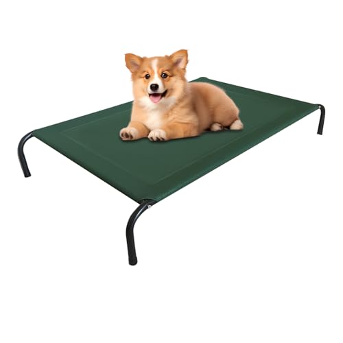 XIAOXIAOYU Hundebett Erhöht | Atmungsaktives Mesh Outdoor Hundebett | Gepolstert Waschbare Haustier Hängematte Robust Katzenliege Für Reise Ältere Welpen Outdoor Nutzung von XIAOXIAOYU