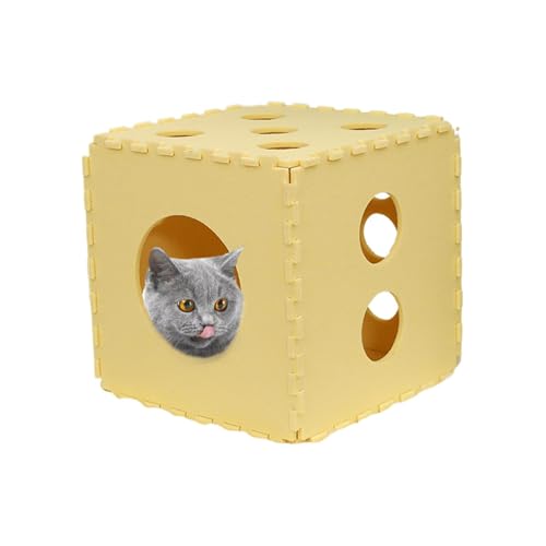 XIAOXIAOYU Katzennest – gespleißtes Katzennest in Puzzle-Form, faltbarer Indoor-Katzenwürfel, waschbares Katzenversteck, Katzenhäuser und Höhlen für alle Katzen und kleine Hunde von XIAOXIAOYU