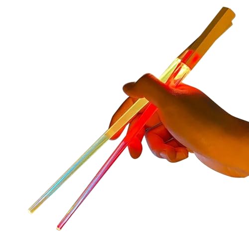 XIAOXIAOYU Leuchtende Essstäbchen – Lebensmittelqualität, coole Essstäbchen, Farbwechsel, Essstäbchen, Küchenutensilien, Snack-Werkzeug, sicheres Essstäbchen, LED-Beleuchtung, Essstäbchen für von XIAOXIAOYU