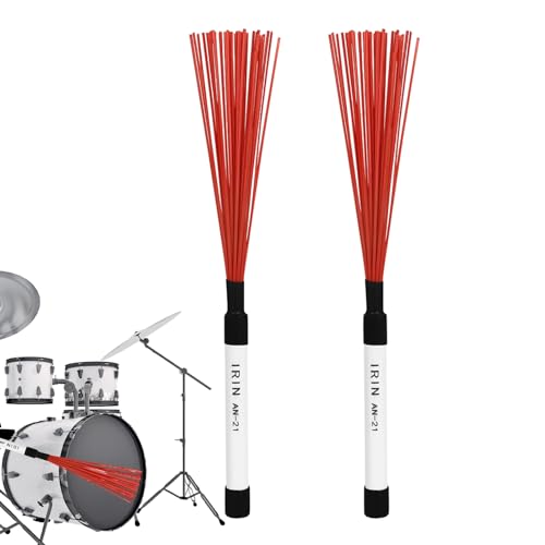 XIAOXIAOYU Nylon-Trommelbürsten | Schlagzeugbürsten für Jazz Akustik, verstellbare Schlagzeugbürsten Anfänger und professionelle Schlagzeuger Trommelreinigungsbürste von XIAOXIAOYU