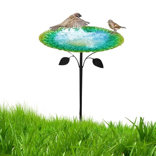 XIAOXIAOYU Vogeltränke Für Draußen,Metall Vogelbad Schale Für Draussen - Multifunktional Für Papageien Und Ziervögel Haustierzubehör Für Garten Terrasse Balkon Rasen von XIAOXIAOYU