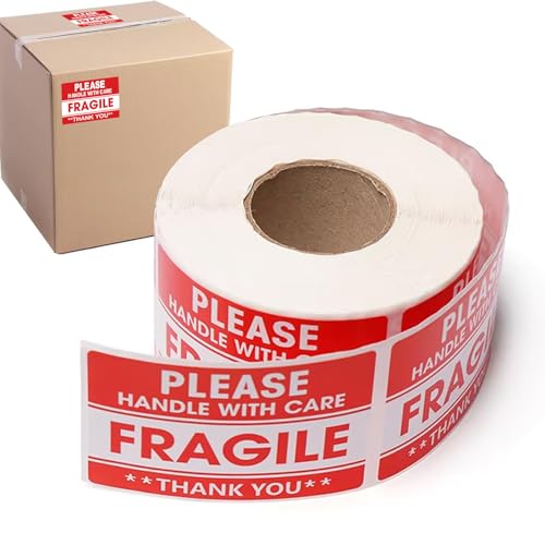 XIAOXIAOYU Zerbrechliche Aufkleber zum Umzug, mit Vorsicht "Handle with Care" Fragile Warnaufkleber – Etiketten Wrap Supplies für Glasgeschirr, Business-Boxen, TV, Küche, Verpackung, Aufbewahrung XIAOXIAOYU Zerbrechliche Aufkleber zum Umzug, mit Vorsicht "Handle with Care" Fragile Warnaufkleber – Etiketten Wrap Supplies für Glasgeschirr, Business-Boxen, TV, Küche, Verpackung, Aufbewahrung von XIAOXIAOYU