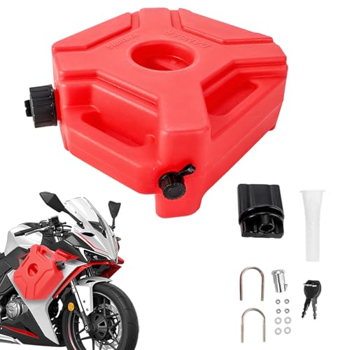 XIAOXIAOYU Zusatztank Für Motorrad,5L Zusatzöltank - Für Abenteuer Motorradfahrer Außenbereich Fahrt Flüssigkeitsbehälter von XIAOXIAOYU