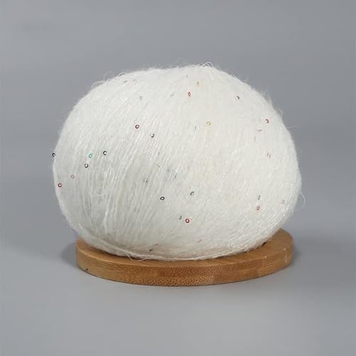 10 Stück 50 g Mohair-Spitzengarn mit Pailletten Häkel-Strickgarn mit Lurex Fashion Baby Soft Sweater Shawl Handarbeitsgarne mit Schlaufen von XIAOXIN