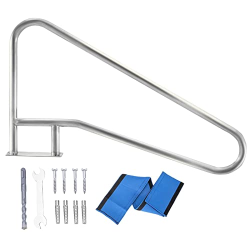 Edelstahl-Handlauf for Schwimmbäder, Sicherheitsgriffe for Rampengeländer, einfach zu montierende Spa-Handläufe for den Einstieg in den Boden(140 * 94cm) von XIAOYIWIN