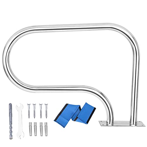 Edelstahl-Handlauf for Schwimmbäder, Sicherheitsgriffe for Rampengeländer, einfach zu montierende Spa-Handläufe for den Einstieg in den Boden(78 * 57cm) von XIAOYIWIN