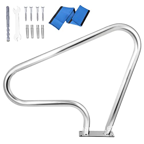 Edelstahl-Handlauf for Schwimmbäder, Sicherheitsgriffe for Rampengeländer, einfach zu montierende Spa-Handläufe for den Einstieg in den Boden(99 * 81cm) von XIAOYIWIN