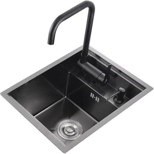 Einzelspüle mit Abdeckung, kompaktes RV-Aufsatzspülbecken for Waschen und Abtropfen von Gemüse, platzsparendes Design for kleine Küchen von XIAOYIWIN