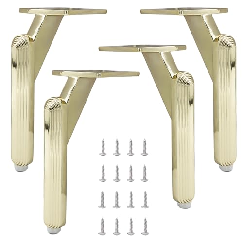 XIAOYIWIN DIY Metall-Möbelbeine, Set mit 4 robusten Sofa-Stützfüßen aus Aluminiumlegierung for Couchtisch, Schreibtisch, Nachttisch(B) von XIAOYIWIN