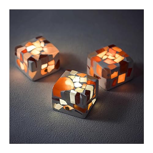 XIAOYIWIN Duschkopf Schreibtischlampe Quadratisches Erz Nachtlicht Schlafzimmer Nachttischlampe Tischlampe Wiederaufladbare Touch Dimmer Tischleuchte Duschkopf von XIAOYIWIN