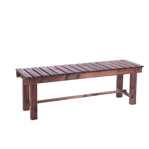 XIAOYIWIN Gartenbänke for den Außenbereich ohne Rückenlehne aus Massivholz, Verandabank, Lattenrost-Design, for Garten, Terrasse, Veranda, Eingangsbereich(150 * 35 * 40cm) von XIAOYIWIN