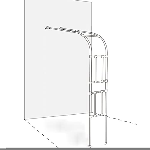 XIAOYIWIN Halbbogen Garten,Wetterfester Halbbogen Rosenbogen for Verschiedene Kletterpflanzen,Pergola Rankhilfe Rankgitter Torbogen,Gartenlauben,Spalier,Freistehend/Rost,Rasen Garten Terrasse(White,15 von XIAOYIWIN