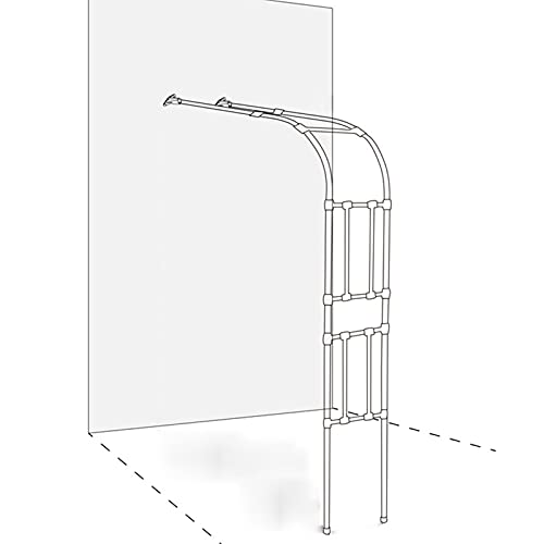 XIAOYIWIN Halbbogen Garten,Wetterfester Halbbogen Rosenbogen for Verschiedene Kletterpflanzen,Pergola Rankhilfe Rankgitter Torbogen,Gartenlauben,Spalier,Freistehend/Rost,Rasen Garten Terrasse(White,60 von XIAOYIWIN