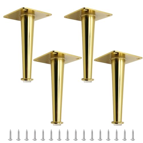 XIAOYIWIN Metall-Möbelbeine, 4er-Set Offee-Tischschrank-Stützbeine Moderner Möbel-Ersatzfüße mit Schraube(A,15CM) von XIAOYIWIN