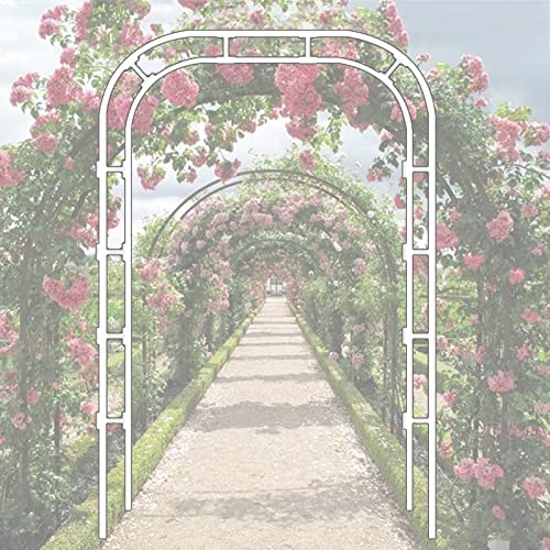 XIAOYIWIN Robuster Gartenbogen for den Außenbereich, stabiler Rosenbogen, Pergola-Laube aus Metall, Hochzeitsbogen-Gehweg, Stützrahmen for Partydekoration, for alle Arten von Kletterpflanzenreben(Whit von XIAOYIWIN