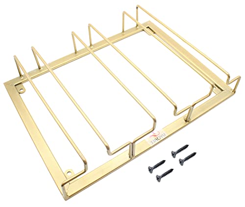 XIAOYU Weinglashalter Edelstahl Ständer für Stielgläser 3-reihig Gold XIAOYU Weinglashalter Edelstahl Ständer für Stielgläser 3-reihig Gold von XIAOYU
