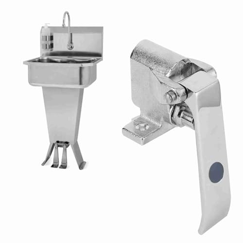 G1/2 Gewinde Messing Wasserhahn Ventil Wasserhahn Zubehör für Bar Hotel Restaurant Kantine Knieventil Wasserhahn Steuerpedal Ventil Zubehör (Einzeltemperatur-Knieoberventil) von XIASABA