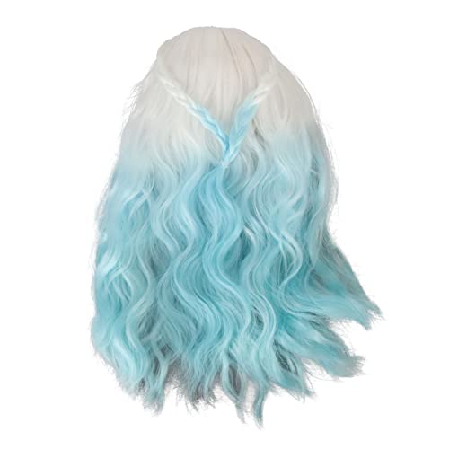 XIASABA 1/6 Doll Wig Gradient Colors Curly Style High Elasticity Smoothing Doll Making Hair for Replacement Decoration DIY Gradient Blue Ideal for 1/6 Doll 15 5 to 17cm 6 1 to 6 7 (Gradient Blue) von XIASABA