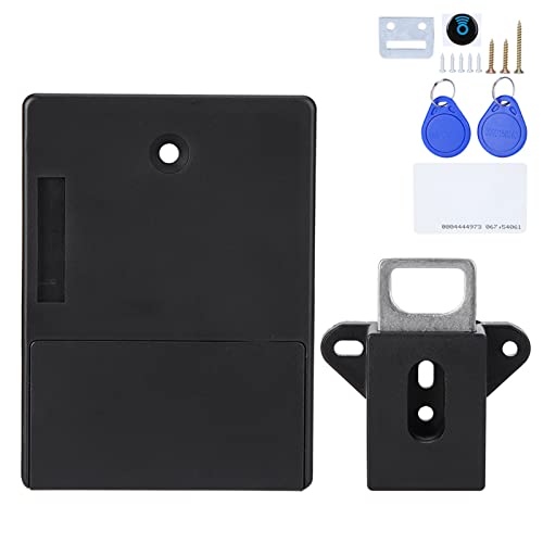 XIASABA 125KHz Smart Cabinet Lock Electronic RFID Card Opening No Drill For Wardrobe Sauna Locker Gray Ideal For Home And Business Use With Multiple Unlock Modes And Advanced Secu (Black) von XIASABA