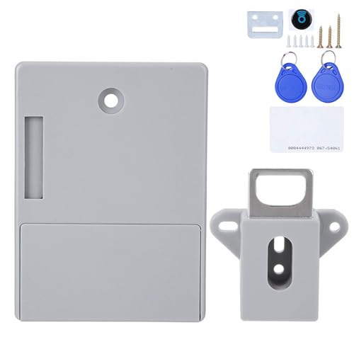 XIASABA 125KHz Smart Cabinet Lock Electronic RFID Card Opening No Drill For Wardrobe Sauna Locker Gray Ideal For Home And Business Use With Multiple Unlock Modes And Advanced Secu (Gray) von XIASABA