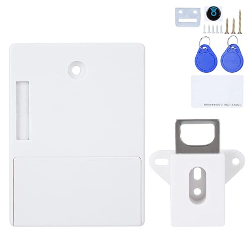 XIASABA 125KHz Smart Cabinet Lock Electronic RFID Card Opening No Drill For Wardrobe Sauna Locker Gray Ideal For Home And Business Use With Multiple Unlock Modes And Advanced Secu (White) von XIASABA
