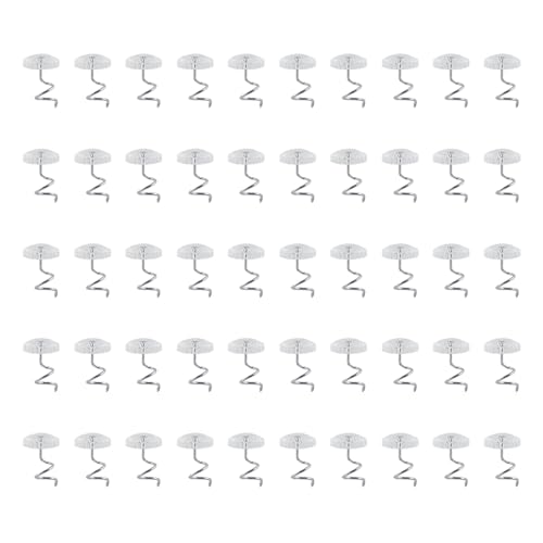 XIASABA 30 oder 50 PCS DIY Polstertifte für Couch Stuhlauto Sofa Headliner Reparatur und lose Drapery -Handwerk mit klarer Farbe und runde Form (50Pcs) von XIASABA