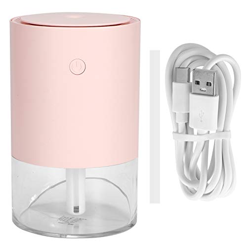 XIASABA 350 ml Mute Desktop USB wiederaufladbare Luftbefeuchter mit Umgebungslicht für Home Office -Verwendung in weiß rosa dunkelgrün optional für Wohnzimmer im Wohnzimmer Stu (Pink) von XIASABA