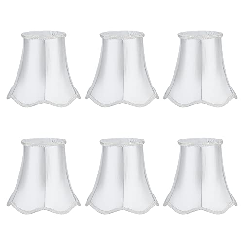 XIASABA 6PCS Europäische moderne Kronleuchter Stofflampenschatten Wandlampenabdeckung Leuchte in Weiß geeignet für E14 Kronleuchter mit hochwertigem Metall und Stoffmaterial Gute XIASABA 6PCS Europäische moderne Kronleuchter Stofflampenschatten Wandlampenabdeckung Leuchte in Weiß geeignet für E14 Kronleuchter mit hochwertigem Metall und Stoffmaterial Gute von XIASABA