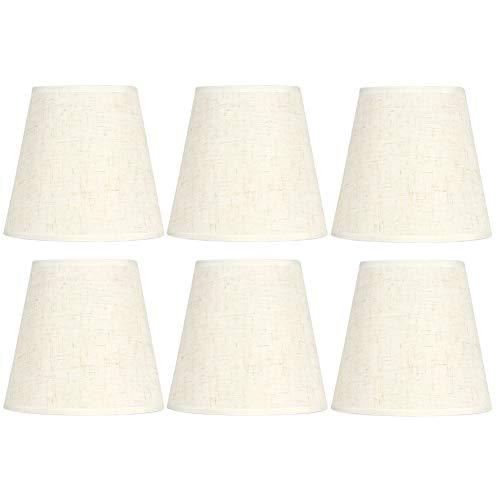 XIASABA 6PCS Nordisch einfache Stofflampenschatten Ideales Kunst für E14 Wandlampe Kronleuchter verleihen Ihrem Heimstudium oder Hotel in der Heimschlafraumhalle einen Hauch von von XIASABA