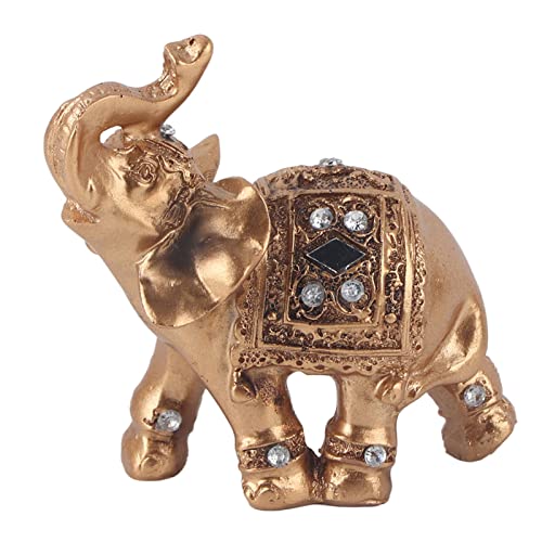 XIASABA Elefantenstatuen Goldene Polyresin-Elefanten-Statue Glücks-Sammelfigur Goldene Deko Glückselefant Wohnkultur Gold Messing für Kunsthandwerk Schreibtisch Glücks Geburtstags Zimmer XIASABA Elefantenstatuen Goldene Polyresin-Elefanten-Statue Glücks-Sammelfigur Goldene Deko Glückselefant Wohnkultur Gold Messing für Kunsthandwerk Schreibtisch Glücks Geburtstags Zimmer von XIASABA