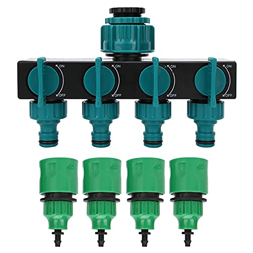 XIASABA 4-Wege-Gartenschlauch-Splitter Wasserverteiler mit individuellen Ein-/Aus-Ventilen Gartenbewässerungsumsteller Wasserhahn-Schlauchverbinder für die Gartenbewässerung Bewäss XIASABA 4-Wege-Gartenschlauch-Splitter Wasserverteiler mit individuellen Ein-/Aus-Ventilen Gartenbewässerungsumsteller Wasserhahn-Schlauchverbinder für die Gartenbewässerung Bewäss von XIASABA