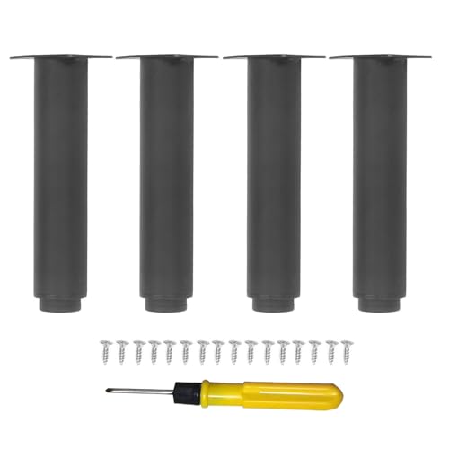 XIASABA Höhe Schreibtisch 21×19×7 4 Stück Höhe Ersatzbeine Stahl Antirutsch Metall Schrank Schreibtischbein für Sofa Tisch von XIASABA