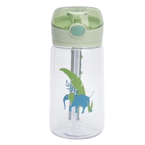XIASABA KINDER 520 ml Stroh Design Starker PC PP Transparent Plastikwasserflasche ideal für Schulreisen und Ausflug von XIASABA