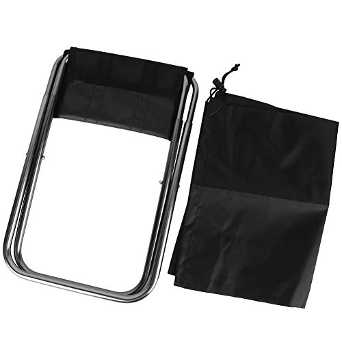 XIASABA MINI TROLLABLICHER Klapphocker Aluminiumlegierung Outdoor -Stuhl ideal für das Fischen Camping -Picknick in Silber M Größe erhältlich (Medium Size 24 * 22 * 28cm) von XIASABA