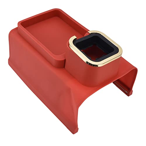 XIASABA Premium Silicon Couch Arm Cup Halter mit 4 Bottom Iron -Röhrchen ideal für Wohnzimmer und Balkon schwarz (Upgraded red) von XIASABA