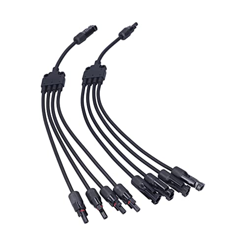 XIASABA Solar Panel Connector 4 Branch Y Type Parallel Connector Ideal for Connecting Multiple Solar Panels In Parallel Solar Panel Extension Cable PV Wire Adapter with Construc XIASABA Solar Panel Connector 4 Branch Y Type Parallel Connector Ideal for Connecting Multiple Solar Panels In Parallel Solar Panel Extension Cable PV Wire Adapter with Construc von XIASABA