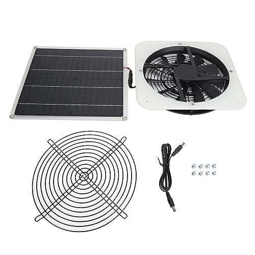 XIASABA Solar Panel Lüfterkit: Solarabluftlüfter 100W Solar angetrieben (Weiß) von XIASABA