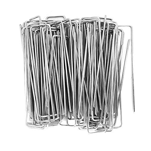 XIASABA Stahl-Erdspieß Erdspieße 19. 0×12. 0×10. 0 100 Stück Edelstahl-Bodenklammern für den Garten, Barriere-Stoffpfahl, festes Zubehör, Landschaftspfähle XIASABA Stahl-Erdspieß Erdspieße 19. 0×12. 0×10. 0 100 Stück Edelstahl-Bodenklammern für den Garten, Barriere-Stoffpfahl, festes Zubehör, Landschaftspfähle von XIASABA