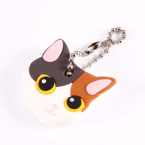 XIASABA Super Funky Pet Cat Key Caps Key Identifier Caps Schlüsselabdeckungen aus PVC -Material und für die langfristige Verwendung mit niedlichen und exquisiten Katzenform von XIASABA