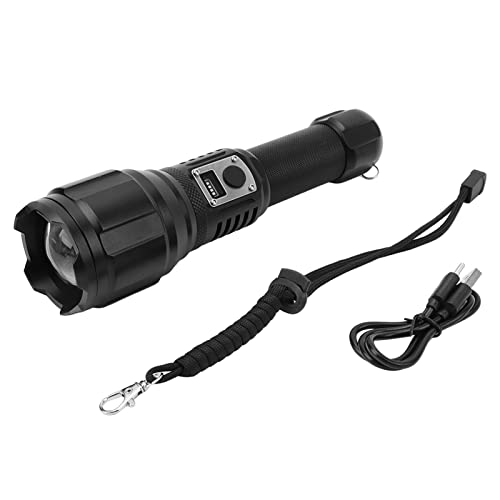 XIASABA Superhelle Zoomable LED -Taschenlampe mit elektronischem Display Bildschirm Typ C Lädt ideal zum Camping Rucksacking Grilling Night Wanderbike Fischerei XIASABA Superhelle Zoomable LED -Taschenlampe mit elektronischem Display Bildschirm Typ C Lädt ideal zum Camping Rucksacking Grilling Night Wanderbike Fischerei von XIASABA