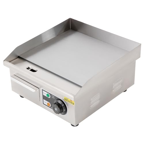 Elektrogrill Elektro Grill,14 Zoll 2000W Elektrische Grillplatte mit Thermostat-Steuerung,Elektrogrill mit Schaufel und Ölbürste,Edelstahl Grill,50-300℃ von XIAYUHE