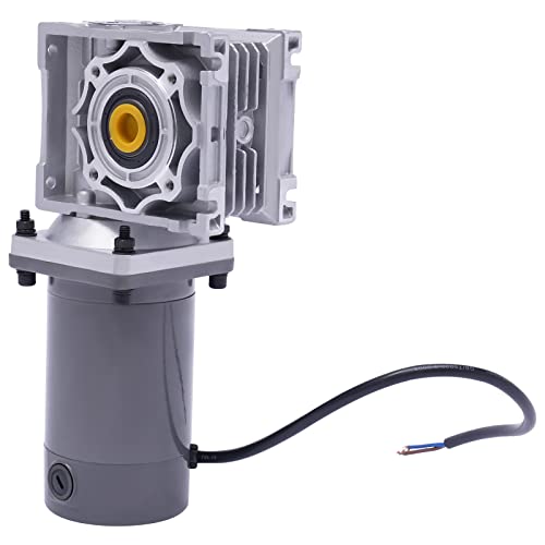 Getriebemotor 12V DC Getriebemotor,120W RV40 Schneckengetriebemotor Drehzahl einstellbar im Uhrzeigersinn/CCW,Selbsthemmung(12V),1800RPM,Drehmoment 3,66kg/cm von XIAYUHE