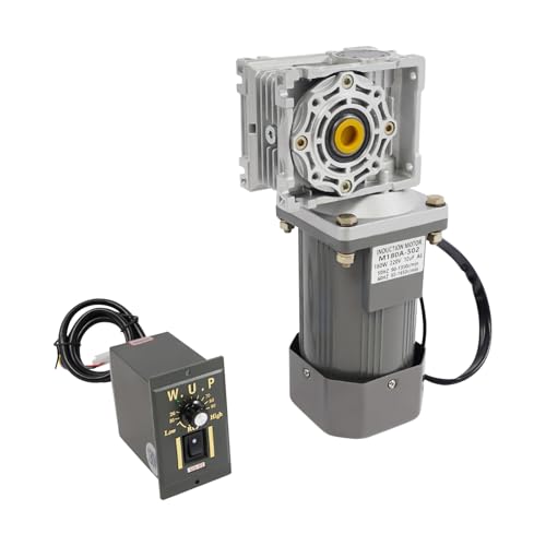 Getriebemotor Schneckengetriebemotor mit Drehzahlregler,180W Leistungsstarker Elektromotor,Drehmoment 35NM,Ausgangsdrehzahl 0-27rpm,40 cr Legierter von XIAYUHE
