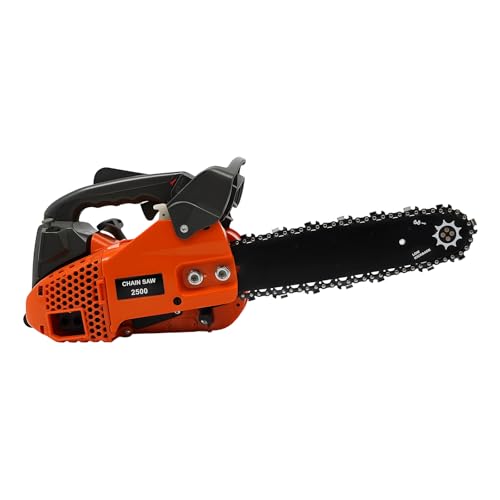 Kettensäge Benzin Motorsäge,900W 25.4cc 30cm 2-Takt-Motor-Kettensäge mit oberem Handgriff,9000rpm,Sicherheitssperre,44 Ketten,Doppelring-Kolben,Manuell von XIAYUHE