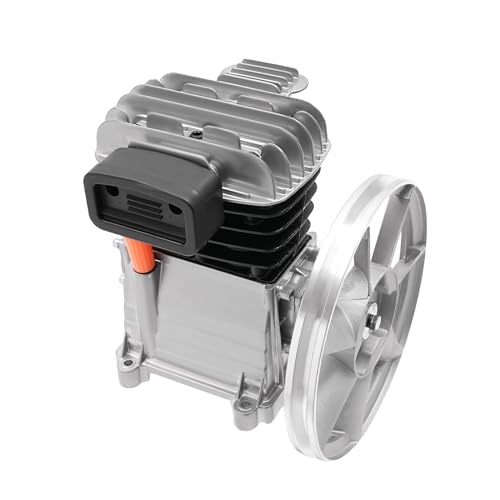 Kompressor Aggregat Luftkompressor Pumpenkopf,2HP Luftkompressor-Kopf mit 2 Zylindern,960RPM,mit Riemenscheibe,Theoretische Luftansaugung 170L/Min,10Bar von XIAYUHE