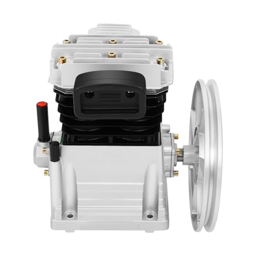 Kompressor Luftkompressor Pumpenkopf, 2 Zylindern Luftkompressor-Kopf mit Riemenscheibe,420L/Min,960RPM,Schalldämpfer,10Bar,Riemenscheibe,Kolben-Kompressor, Kompressor Luftkompressor Pumpenkopf, 2 Zylindern Luftkompressor-Kopf mit Riemenscheibe,420L/Min,960RPM,Schalldämpfer,10Bar,Riemenscheibe,Kolben-Kompressor, von XIAYUHE