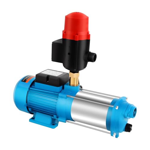 Kreiselpumpe Wasserpumpe,1300W 4000L/H Gartenpumpe mit Druckschalter,Höhe 98 m,9.8bar,Saughöhe 8m,Hauswasserwerk Pumpe mit Motorschutzschalter,mit Manometer Kreiselpumpe Wasserpumpe,1300W 4000L/H Gartenpumpe mit Druckschalter,Höhe 98 m,9.8bar,Saughöhe 8m,Hauswasserwerk Pumpe mit Motorschutzschalter,mit Manometer von XIAYUHE