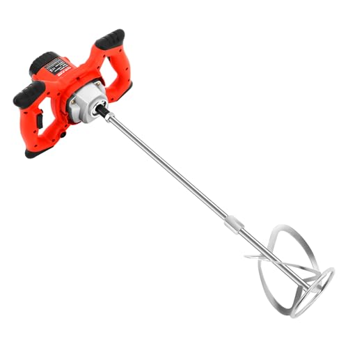 Mörtelrührer Betonmischer,1500W Mörtelrührer, 6 Einstellbare Geschwindigkeiten (330-930RPM),Rührstabs 57.5cm,Rührwerk Zur Mischung von Zement,Pulver,Farben,Mehl von XIAYUHE