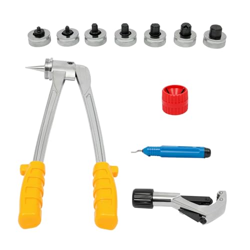 Rohrexpander Rohraufweiter,10-28mm Manuelles Rohrexpander-Set,Expander-Set,7 Expanderköpfe,1 Rohrschneider,1 Anfaswerkzeug,1 Entgratungsreibahle,Satz im Koffer Rohrexpander Rohraufweiter,10-28mm Manuelles Rohrexpander-Set,Expander-Set,7 Expanderköpfe,1 Rohrschneider,1 Anfaswerkzeug,1 Entgratungsreibahle,Satz im Koffer von XIAYUHE